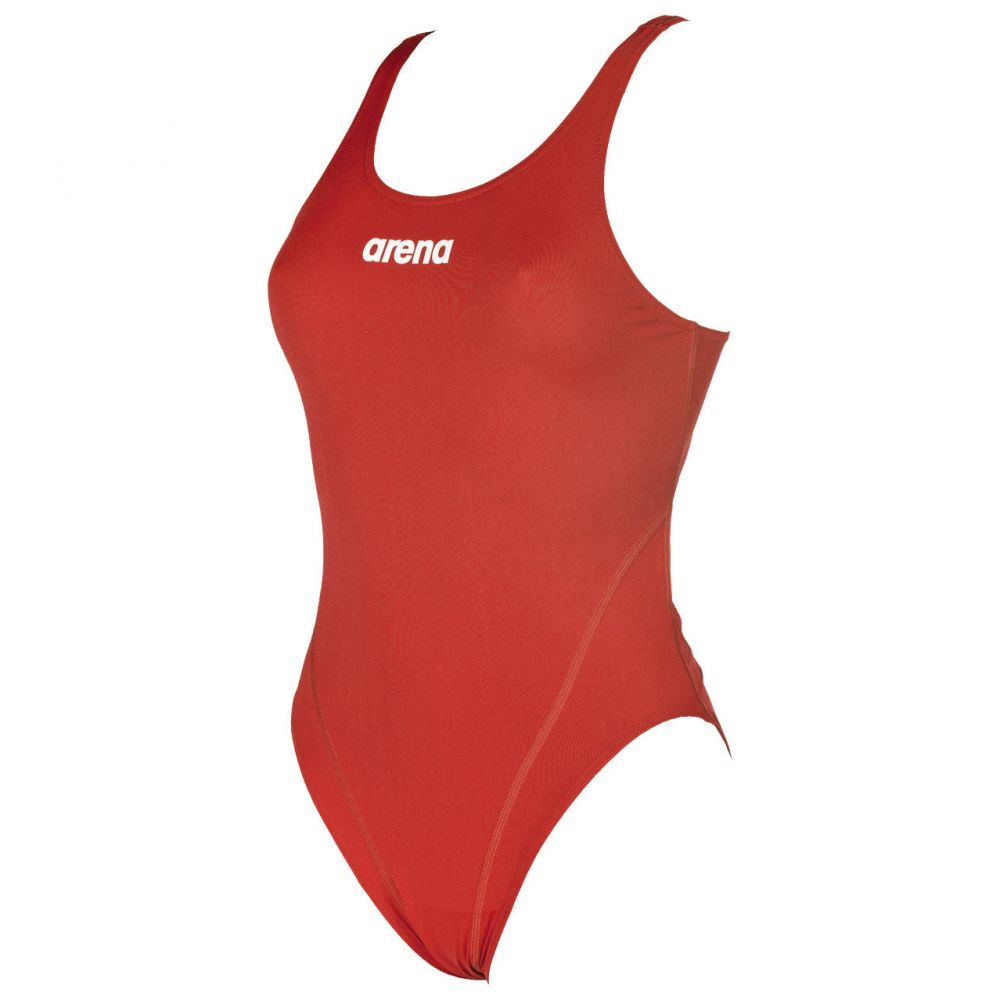 Womens Solid Swim Tech One Piece - Image 2
