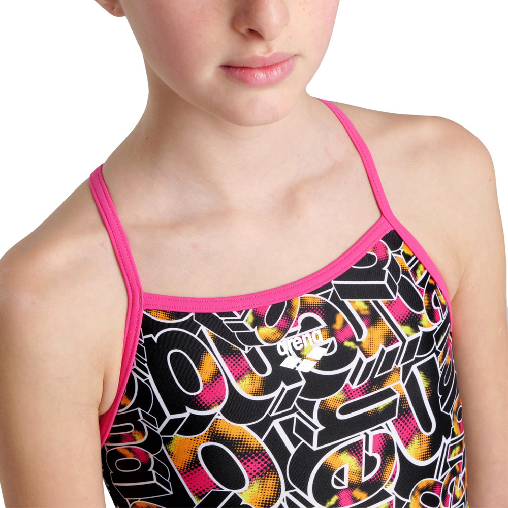 Girls Allover Print Lightdrop Back Swimsuit