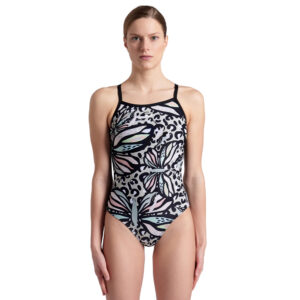Womens Butterflies Light Drop Back Swimsuit