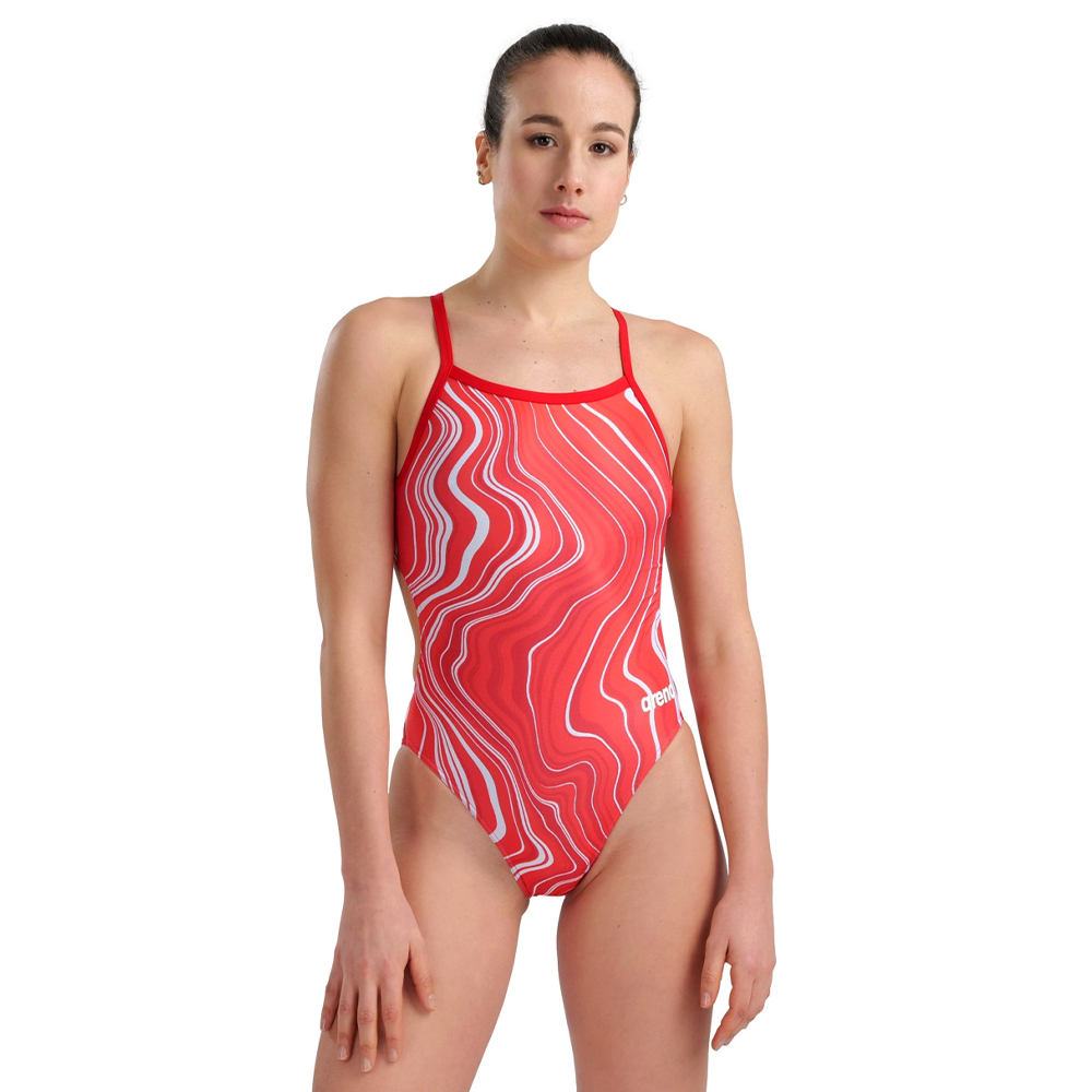 Womens Marble Challenge Back Swimsuit - Image 4