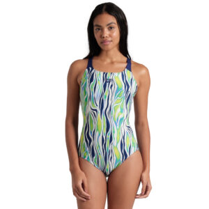 Womens Zebra Stripes Swim Pro Back Swimsuit